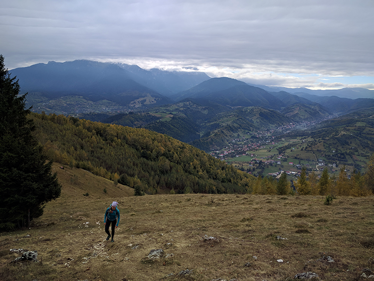 View of Bucegi Mountains, 30 minutes from the start of the hike