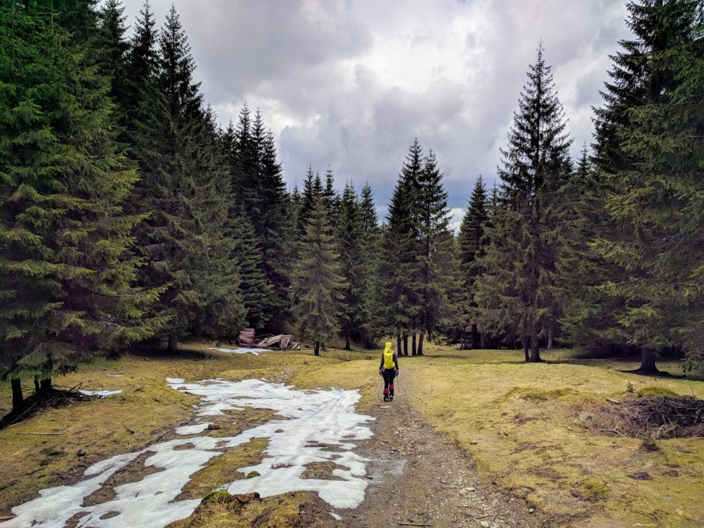 The last traces of snow in the Bucegi Mountains