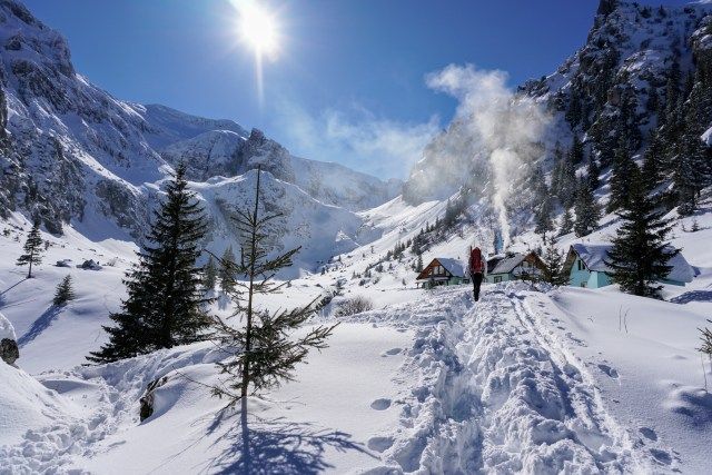 Malaiesti Chalet in winter