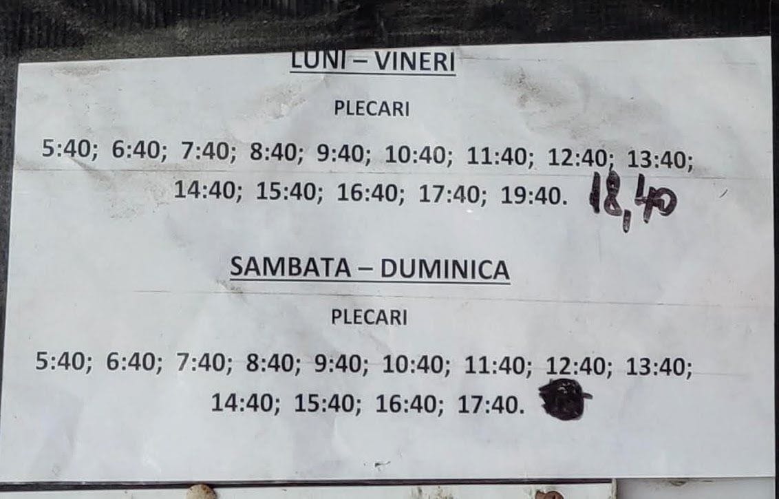 The Bran to Brașov bus timetable