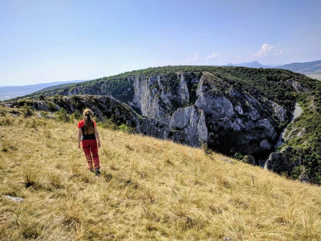 Limestone crests above the gorge