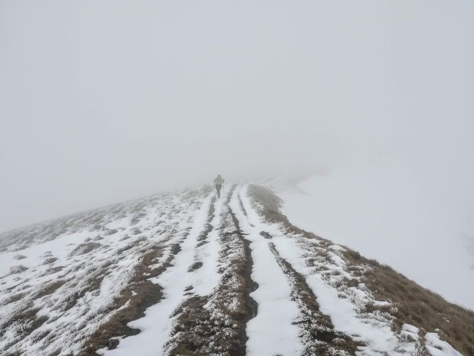 A long hike in foul weather